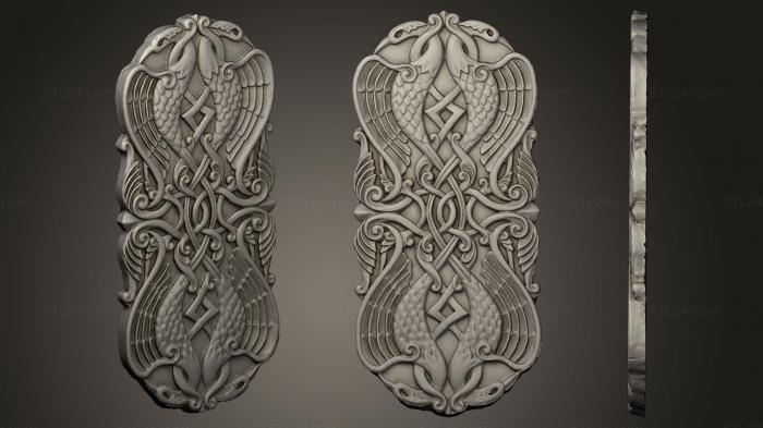 High reliefs and bas-reliefs of fantasy (Wood Uzor v1, GRLFF_0023) 3D models for cnc